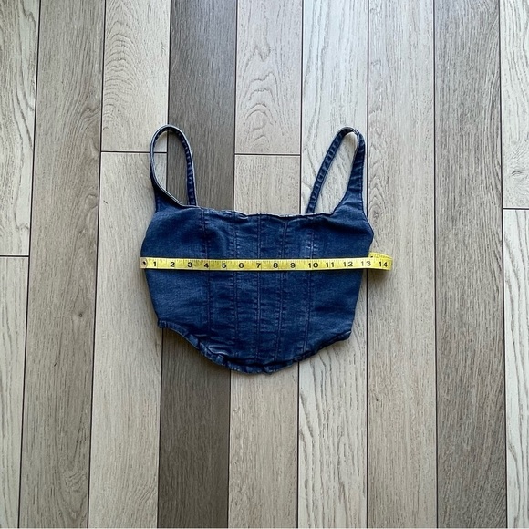 Zara Dark Blue Denim Top - Picture 5 of 5